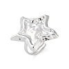 Anti-Tarnish 304 Stainless Steel Star Open Cuff Rings RJEW-M047-06P-2