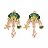 Alloy Enamel Pendants X-ENAM-S126-118A-NR-2