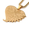 Hummingbird Heart 201 Stainless Steel Those We Love Dont Go Away Pendant Necklaces for Women and Men LS-NJEW-F324-02G-1