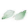 Baking Painted Transparent Glass Petal Beads DGLA-N004-07-3