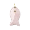 Natural Rose Quartz Pendants KK-D021-05I-G-1