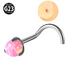 G23 Titanium & Imitation Opal Fishtail Nose Rings WG62851-14-1