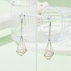 Brass Earring Hooks with Tray EJEW-JE05582-02-4