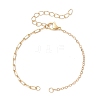 Brass Cable Chain Paperclip Chain Bracelet Making AJEW-JB01466-1