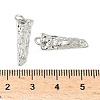 Brass Micro Pave Clear Cubic Zirconia Pendants KK-B139-24A-P-3