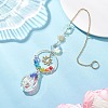 Glass Teardrop Window Hanging Suncatchers HJEW-JM04545-2