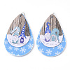 Christmas Theme PU Leather Big Pendants FIND-R080-10-1