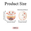 9Pcs Handmade Printed Porcelain Beads PORC-TADJ0001-01D-3