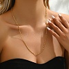 Elegant Brass Singapore Chain Necklaces for Daily XX2415-2-2