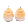 Flocking Opaque Resin Pendants RESI-F064-A17-1