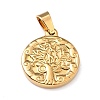304 Stainless Steel Pendants STAS-J036-010G-1