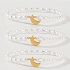 3Pcs Synthetic Non-magnetic Hematite & Imitation Pearl Beaded Stretch Bracelet Sets for Women DB0694-4-1