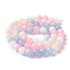 Natural White Jade Imitation Morganite Beads Strands X-G-I299-F14-6mm-2