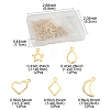 60Pcs 5 Styles 304 Stainless Steel Charms STAS-FS0001-87-4
