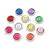 Polymer Clay Beads with CCB Plastic Frame Connector Charms CLAY-T022-35M-05-1