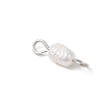 Natural Cultured Freshwater Pearl Potato Links Connector Charms PALLOY-JF04173-01-4