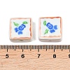 Printed Handmade Porcelain Beads PORC-G016-04C-4