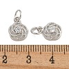 Rack Plating Brass Micro Pave Clear Cubic Zirconia Charms KK-U030-21P-3