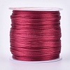 Round Nylon Satin Rattail Cord NWIR-WH0009-15A-04-1