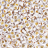 500Pcs Plating Acrylic Beads PACR-TADJ0001-01W-2