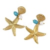 Ion Plating(IP) 304 Stainless Steel Stud Earrings EJEW-JE07478-4