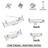 SUNNYCLUE 40 Set Iron Lapel Pin Backs FIND-SC0002-42-2