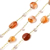 Handmade Natural Carnelian Nuggets Beaded Chains CHC-F020-04G-04-1