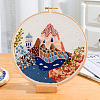 Mountain & River Scenery Pattern Embroidery Starter Kits DIY-P077-072-1