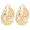 Brass Thick Hoop Earrings EJEW-I289-07KCG-1