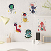 16 Sheets 8 Styles Waterproof PVC Wall Stickers DIY-WH0345-020-6