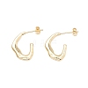 Twist Shape Stud Earrings EJEW-A064-06G-RS-1