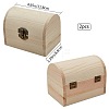 Unfinished Pine Wood Jewelry Box CON-WH0072-11-2