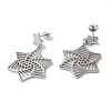 Non-Tarnish 304 Stainless Steel Dangle Stud Earrings for Women EJEW-Z303-13P-2