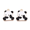 Panda Theme Alloy Enamel Pendants ENAM-T020-34F-1