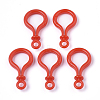 Opaque Solid Color Bulb Shaped Plastic Push Gate Snap Keychain Clasp Findings LS-KY-T021-01I-1