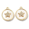 Brass Micro Pave Cubic Zirconia Charms X-KK-B072-02G-2