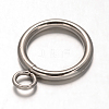 Ring 304 Stainless Steel Pendants STAS-F075-P17A-2
