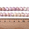 Ombre Effect Dyed Electroplate Opaque Glass Beads Strands EGLA-Q130-01A-21-5