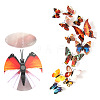 Artificial Plastic Butterfly Decorations DJEW-WH0001-01A-1