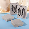 2Pcs Square Paper Jewelry Display Cases CON-TA0001-39F-02-6
