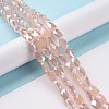 Faceted Electroplated Glass Beads Strands GLAA-G092-C01-2