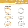 20Pcs 2 Colors Brass Locking Jump Rings KK-BBC0023-07C-2