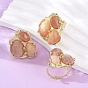 Natural Quartz Cuff Rings RJEW-M076-06G-2