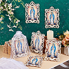1 Bag Printed Religion Plywood Big Pendants WOOD-UN0001-33B-2