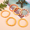 Handmade Polymer Clay Heishi Beads Stretch Bracelets Sets BJEW-JB05902-01-4