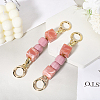 2Pcs Square Resin Beaded Bag Extension Chains PURS-GF0001-07C-3