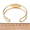 304 Stainless Steel & Nuggets Acrylic Imitation Gemstone Bead Cuff Bangles for Women BJEW-T027-01A-3
