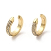 Rack Plating Brass Cuff Earrings with Cubic Zirconia EJEW-D061-57G-1