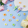98Pcs 7 Colors Opaque Resin Cabochons RESI-DC0001-50-5