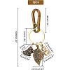 SUPERFINDINGS 2Pcs Brass Keychain KEYC-FH0001-06-4